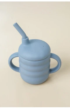 Поильник с трубочкой "Simply", серый, арт. 107625