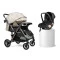 Прогулочна коляска Ninos Maxi 2 з автолюлькою 0+ Light Grey Graphite, арт. NM2025CSLB