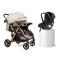 Прогулочная коляска Ninos Maxi 2 с автолюлькой 0+ от рождения light grey gold, арт. NM2025CSLG