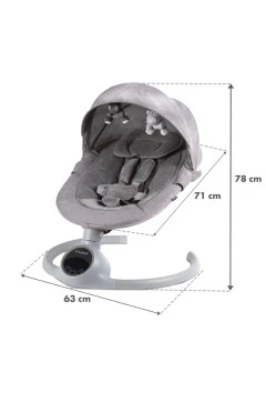 Убаюкивающий центр 2в1 Kidwell Reve gray/silver, арт. KRBS