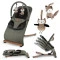 Шезлонг Kidwell Rubi green/black wooden
