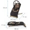 Шезлонг Kidwell Rubi black/gold Wooden