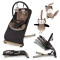 Шезлонг Kidwell Rubi black/gold Wooden