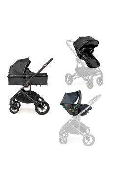 Коляска 3в1 трансформер Ninos Ave Black с автокреслом 0+, арт. NAV3V12026BL