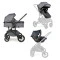 Коляска 3в1 трансформер Ninos Ave grey с автокреслом 0+, арт. NAV3V12026GR