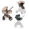 Коляска 3в1 трансформер Ninos Ave dark beige з автокріслом 0+, арт. NAV3V12026DB