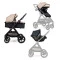 Коляска 3в1 трансформер Ninos Ventura dark eco beige с автокреслом 0+, арт. NVE3V12026DB