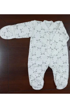 Повзунки з начосом (унісекс) ,молочний/котики ,100% бавовна ,Дитячі вироби