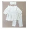 Нарядный комплект для девочки, 3 предмета, белый, Little angel, арт. 13524