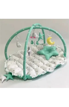 Кокон-коврик, белый/ментол, унисекс, Happy Luna, арт. 737737
