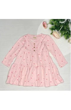 Платье трикотажное, розовый/цветочек, Deco Kiz, арт. 24639