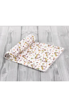 Пелюшка ситцева 95 * 100, білий / єдинороги, 100% бавовна, Кена