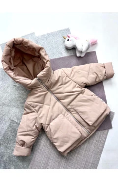 Деми куртка для девочки, бежевый, Kinder lux, арт. 75230
