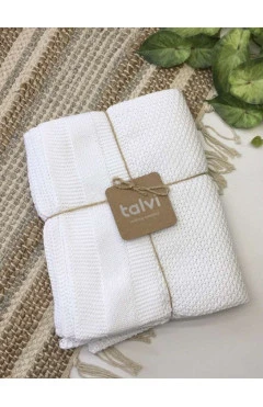 Плед вязаный, белый, Talvi kids, арт. 28934