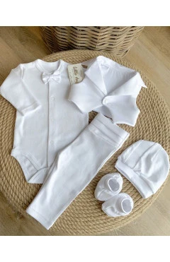 Крестильний комплект для хлопчика, санні/білий, Little angel, арт. 11629