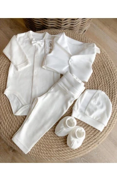 Крестильний комплект для хлопчика, sunny/молочний, Little angel, арт. 11628