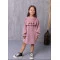 Платье вельветовое ,/пудра/бантик ,90%хлопок 10% эластан ,Pali Kid`s .,  код товара: 98116