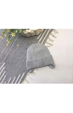 Деми шапка унисекс ,серый/Амми ,50 % хлопок, 50% акрил ,Talvi kids