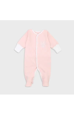 Повзунки з начосом для дівчинки, св. рожевий, 100% бавовна, Flamingo.