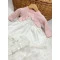 Платье трикотажное утепленное розовый белый Twinsbaby, арт. 1332205