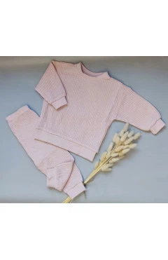 Кофточка і штанішки для дівчинки, пудра, Little angel, арт. 15393