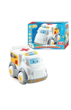 Музыкальная машинка ,Скорая помощь ,пластик ,YG toys