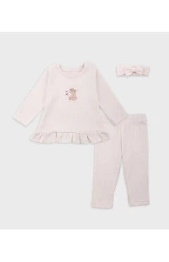 Кофточка и леггинсы ,св.бежевый ,95%хлопок 5%эластан ,Flamingo .
