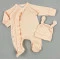 Ползунки с шапочкой для девочки (ажур), персиковый, Mario kids, арт. 300905