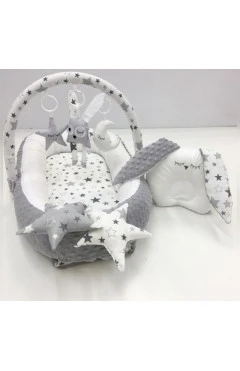 Кокон-гнездышко унисекс, серый/0201, Happy Luna, арт. 0201000