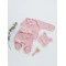 Комплект для девочки (распашонка, ползунки, чепчик) ажур, пудра, Flamingo, арт. 12530