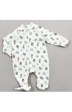 Ползунки унисекс (интерлок), молочный/звери, Mario kids, арт. 650910