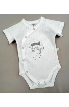 Боді з коротким рукавом унісекс (ажур), білий/baby, Mario kids, арт. 451009