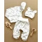 Комплект унисекс (распашонка, ползунки, чепчик) кулір, молочный/мишки, арт. 1137012