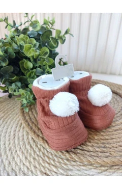 Пінетки для новонароджених, коричневий, Pino Baby, арт. 37442
