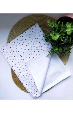 Пелюшка непромокальна 70*50см, білий/коричневий/трикутник, Lotex, арт. 33326
