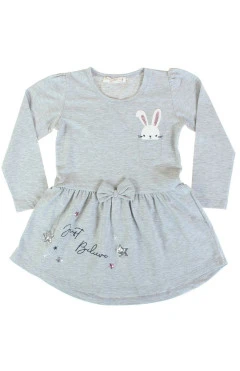 Платье для девочки, серый, р.98,104,110,116,122, Pop fashion girl Турция, арт. 944775