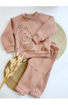 Утеплений комплект кофточка і штанці унісекс, бежевий, Bear, Baby Life, арт. 23001