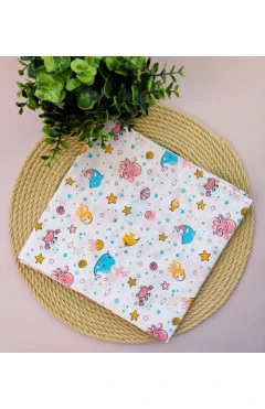 Пелюшка ситцева 95*100 білий/морські звірятка Кена, арт. 99009922