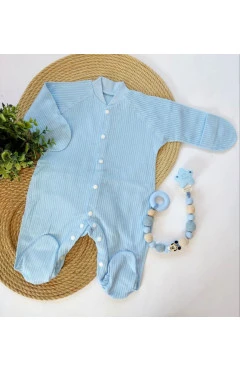 ползунки для хлопчика (інтерлок), голубий, HAPPY TOT, арт. 90145