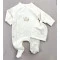 Ползунки с шапочкой унисекс (интерлок), молочный/BABY, Mario kids, арт. 110909
