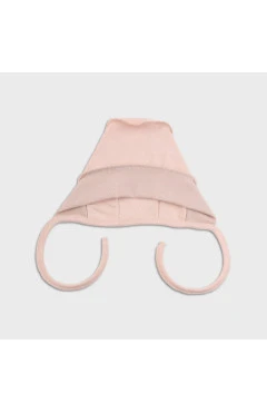 Чепчик із зав’язками для дівчинки, пудровий, Flamingo, арт. 3981012