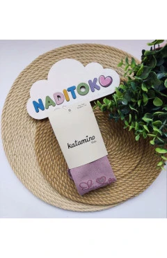Колготки для девочки темно-розовый/сердечко/стразы Katamino, арт. 6230600
