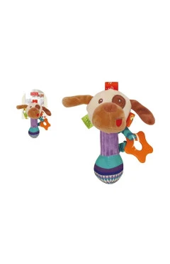 Мягкая погремушка ,беж/Собака ,YG toys
