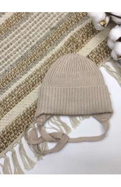 Зимова шапка з флісовою підкладкою унісекс, беж/Буся, Talvi kids, арт. 35820