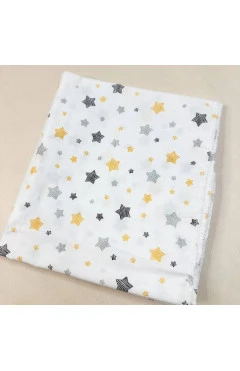Пелюшка ситцева 95*100 білий/жовтий/зірка Кена, арт. 998998