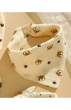 Слюнявчик-косынка ваниль тигренок, арт. 203259