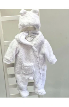 Комбинезон демисезонный для девочки, белый / тедди, Happy Luna, арт. 222882