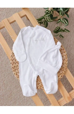 Ползунки с шапочкой унисекс (интерлок), белый, My baby, Бімс, арт. 815774