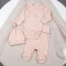 Комплект для девочки Flamingo боди, ползунки, чепчик ажур персик Hello Little Angel, арт. 2091220