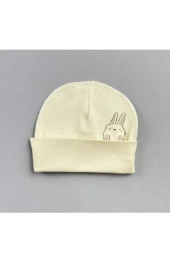 Чепчик без завязок для девочки, ваниль/зайка, Mario kids, арт. 550018